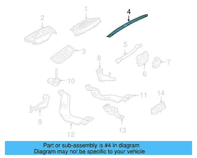 Defroster Grille 5K0-857-473-B-81U - View 9