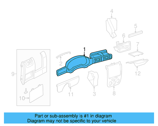 Cluster Bezel 5C7-857-059-E-VAL - View 3