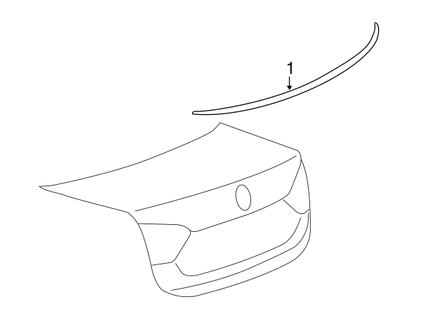 Rear Spoiler Lip, Painted 561-071-641-D7X