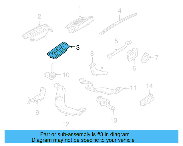 Instrument Panel Air Duct 1KM-819-805 - View 16