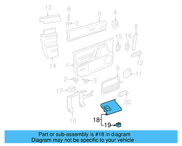 Window Switch 1C0-959-855-01C - View 3