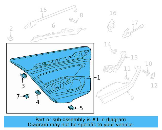 Door Trim Panel 3G8-867-211-B-JSF - View 3