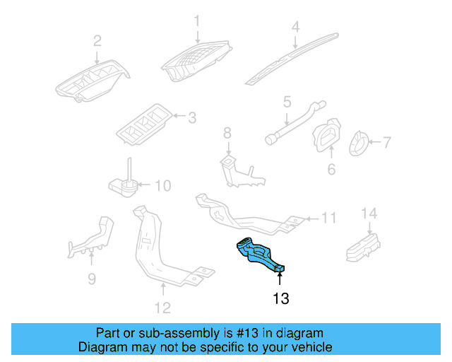 Center Duct 5M0-819-633 - View 15