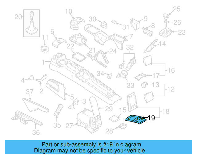 Cup Holder 1C0-862-531-A-3SG - View 14