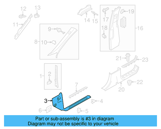 Front Sill Plate 7P0-868-714-B-82V - View 2