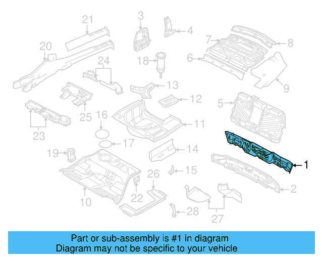 Rear Body Panel 3B0-813-341-F - View 9