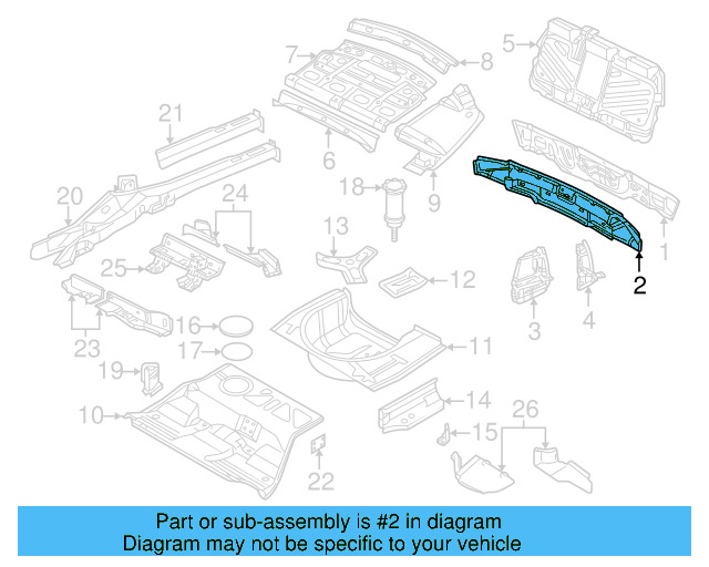 Rear Body Panel 3B5-813-301-A - View 10
