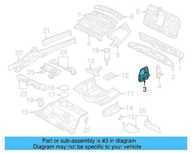 Tail Lamp Pocket 3B9-813-320-B