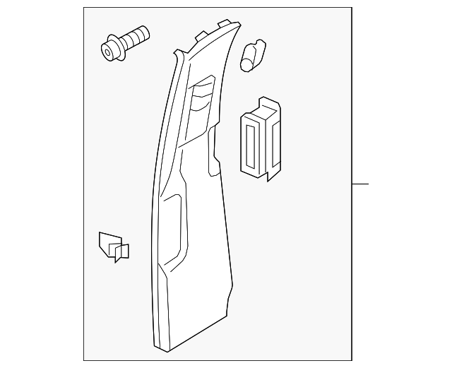 Upper Center Pillar Trim 7P6-867-239-AJ-W0V