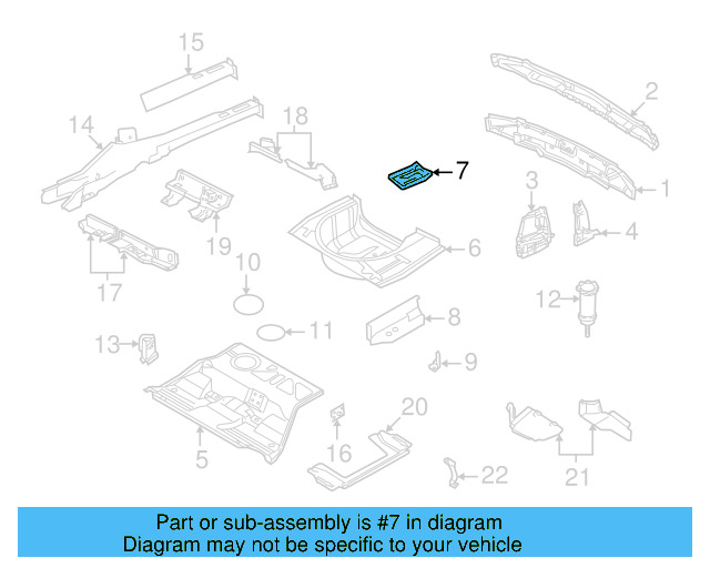 Floor Pan Mount 8E0-804-387 - View 7