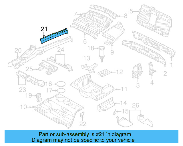 Side Member Assembly 3B0-803-402-N - View 4