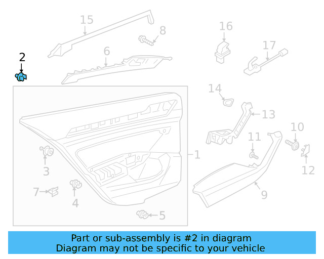 Door Trim Panel Fastener 3AA-868-246 - View 7