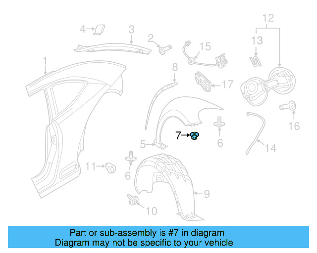 Fender Mtg Bkt Nut N-904-880-05 - View 8