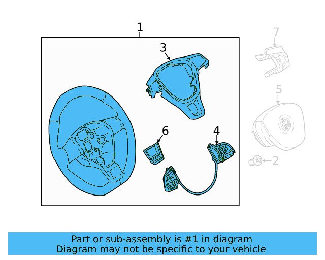 Steering Wheel 5H0-419-093-D-YPG