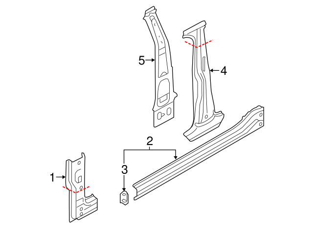Inner Rocker Reinforced Plate 5G4-810-848-B