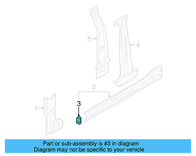 Inner Rocker Reinforced Plate 5G4-810-848-B - View 10