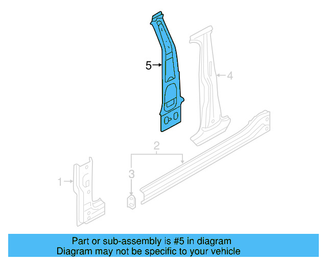 Inner Center Pillar 5G4-809-443