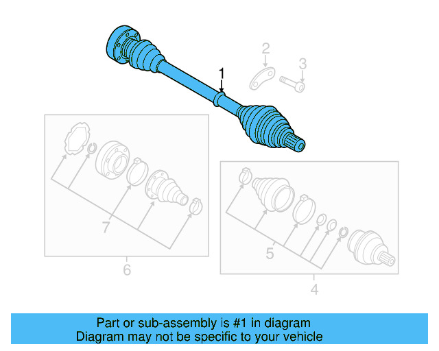 Axle Assembly 5Q0-501-203-A - View 2