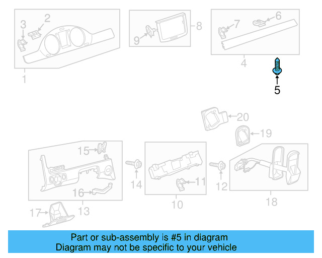 Trim Molding Screw N-907-290-02 - View 6