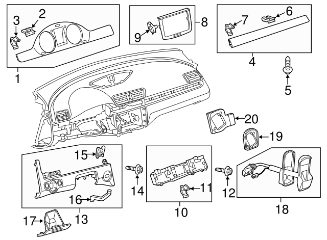 Cluster Cover Retainer Clip 3B0-867-190 - View 49