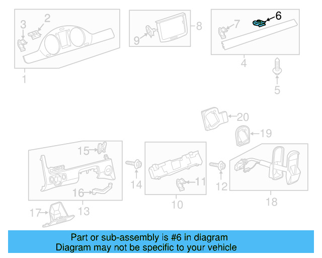 Side Cover Clip 1K0-867-388-A - View 139