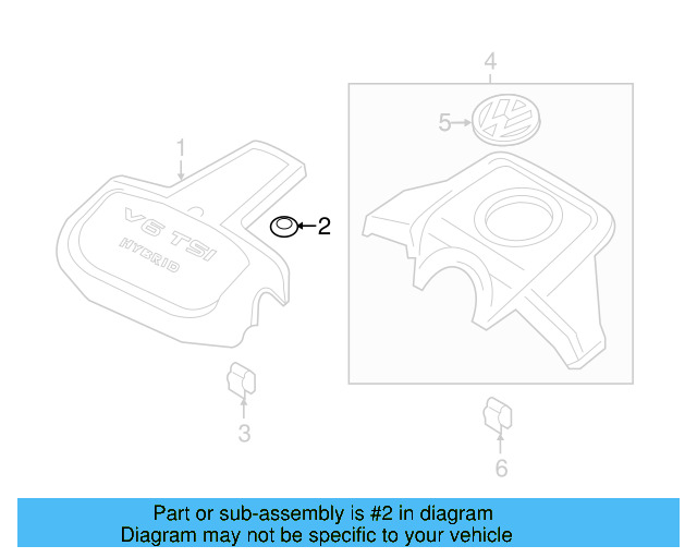 Engine Cover Grommet 06E-103-226 - View 8