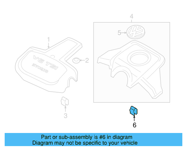 Engine Cover Clip 079-103-314 - View 3