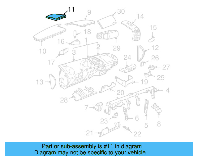 Center Cover 1C0-858-061-F-62J - View 4
