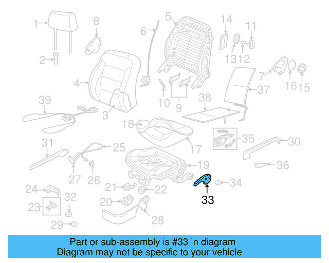 Recline Knob 1J0-881-671-H-3U6 - View 51