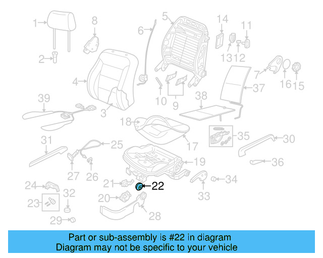 Adjust Lever Cap 1J0-881-171-C-B41 - View 14