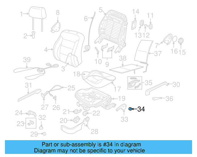 Adjust Lever Cap 1J0-881-171-C-B41 - View 15