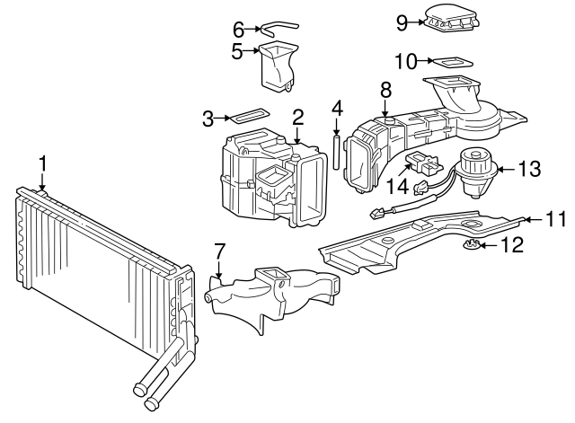 AC & Heater Case Upper Seal 1H0-819-165