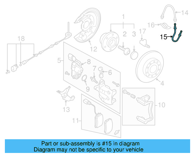 Brake Line 3C0-611-763-A - View 17