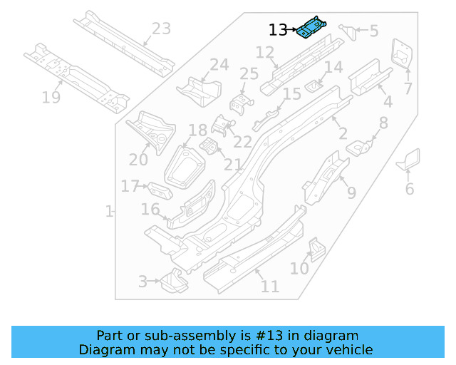 Frame Side Member Reinforcement Bracket 3QF-803-169