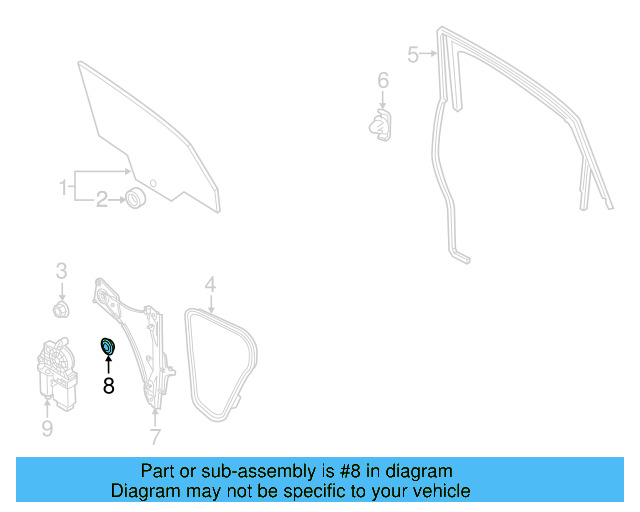 Window Regulator Nut N-103-400-04 - View 5