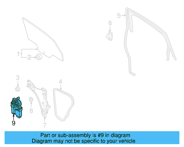 Window Motor 561-959-811-C-Z03 - View 7