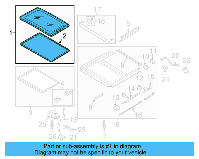 Sunroof Glass 561-877-071-A - View 6