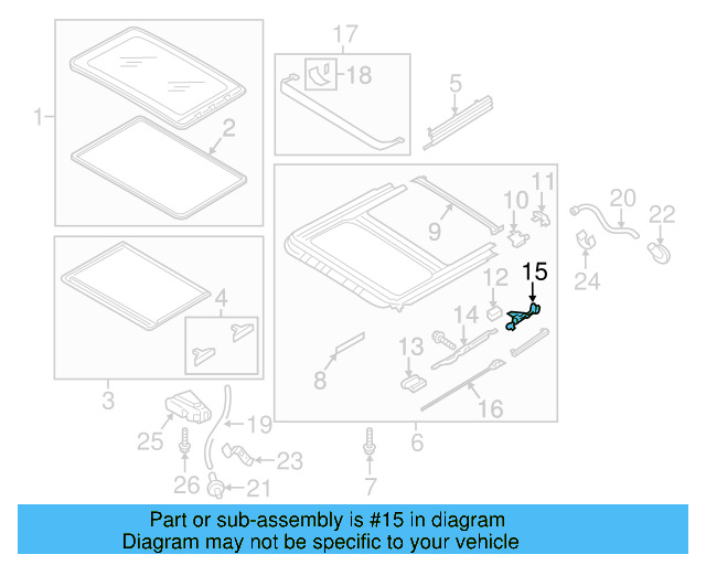 Sunroof Cable Guide 5M0-877-481-A - View 7