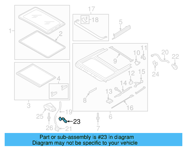 Sunroof Drain Hose Bracket 1K6-877-244 - View 15