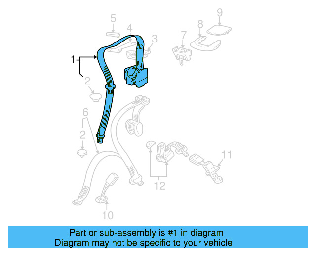 Lap & Shoulder Belt 3B9-857-805-D-PNA