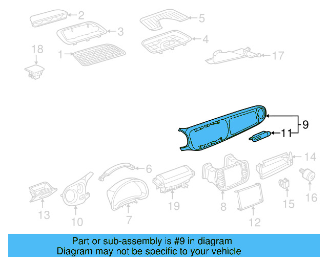 Trim Panel (Unpainted) 5c1858366gru - View 6