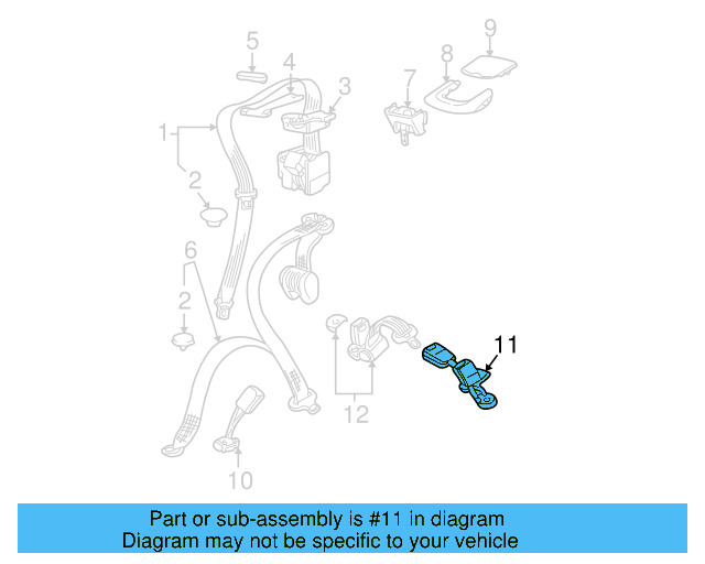 Buckle End 3B0-857-739-D-FCP