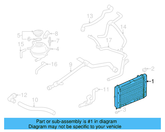 Radiator 1E0121253C - View 3