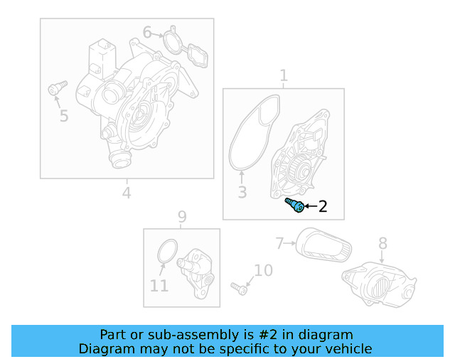 Thermostat Unit Bolt 06K-121-111-P - View 7