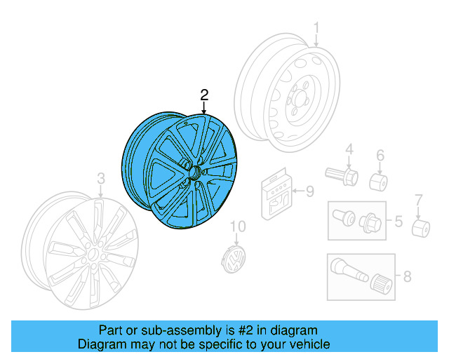Spare Wheel 5C0-601-027-C-03C - View 9