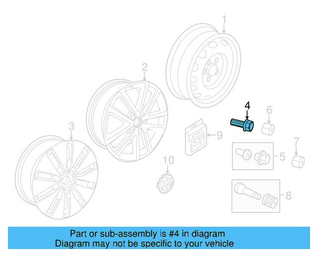 Wheel, Alloy 5K0-601-025-AD-88Z - View 11
