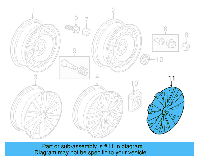 Wheel Cover 5C0-601-147-D-QLV - View 9