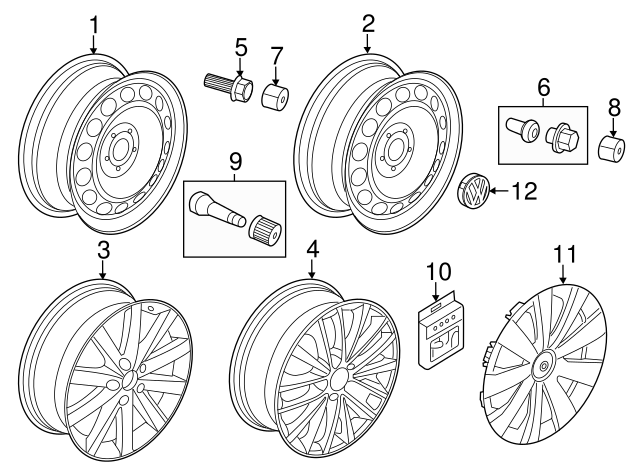 Center Cap 1K0-601-149-E-QZQ - View 20