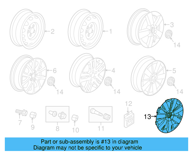 Wheel Cover 5C0-601-147-E-QLV