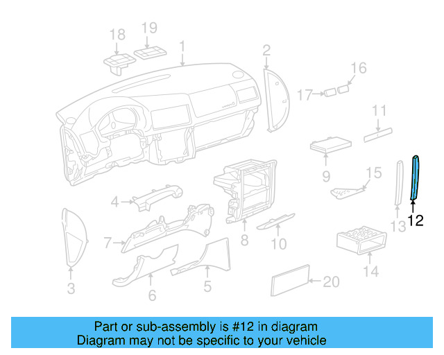 Side Trim 1J0-853-190-93A - View 5